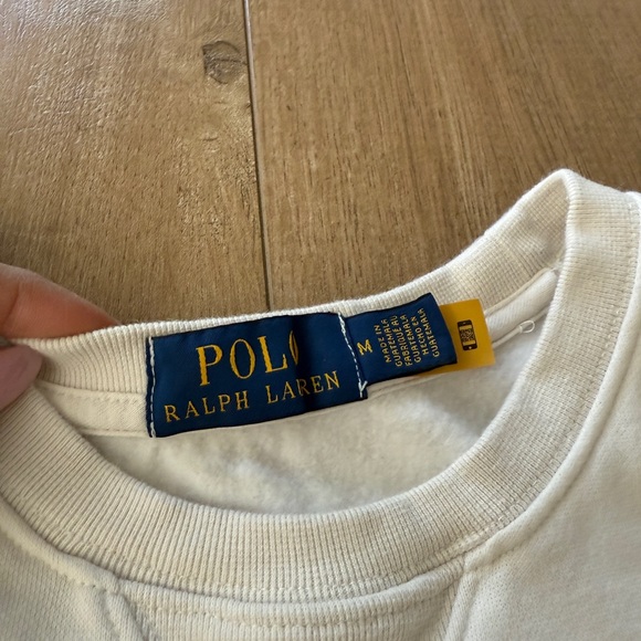 Ralph Lauren White Crewneck Sweater with Bear Motif - Picture 3 of 5